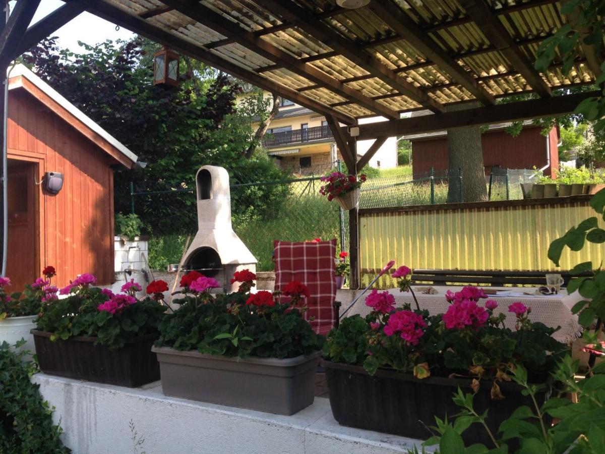 Apartmán Am Balkon Des Erzgebirges Bernsbach Exteriér fotografie